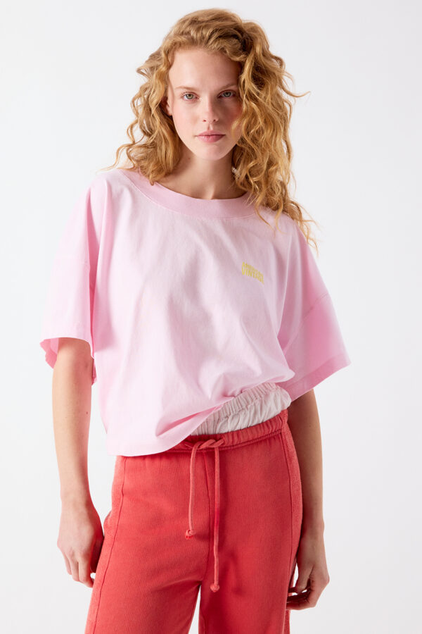 Gixy T-Shirt Cropped Cotton Candy