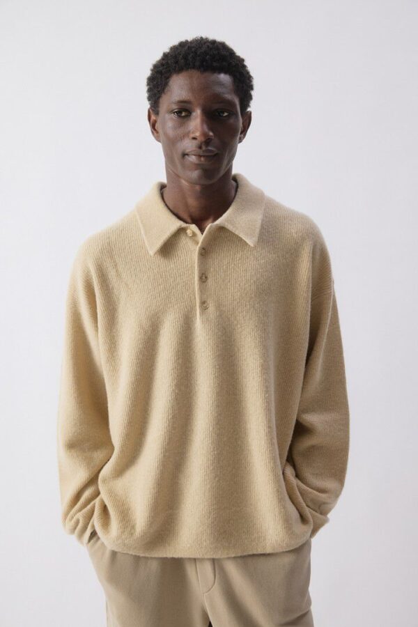 Men's Raxow Polo Jumper Sand