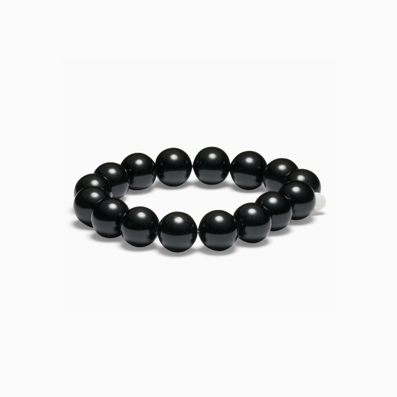 Chunky Black Onyx Stretch Bracelet 12mm