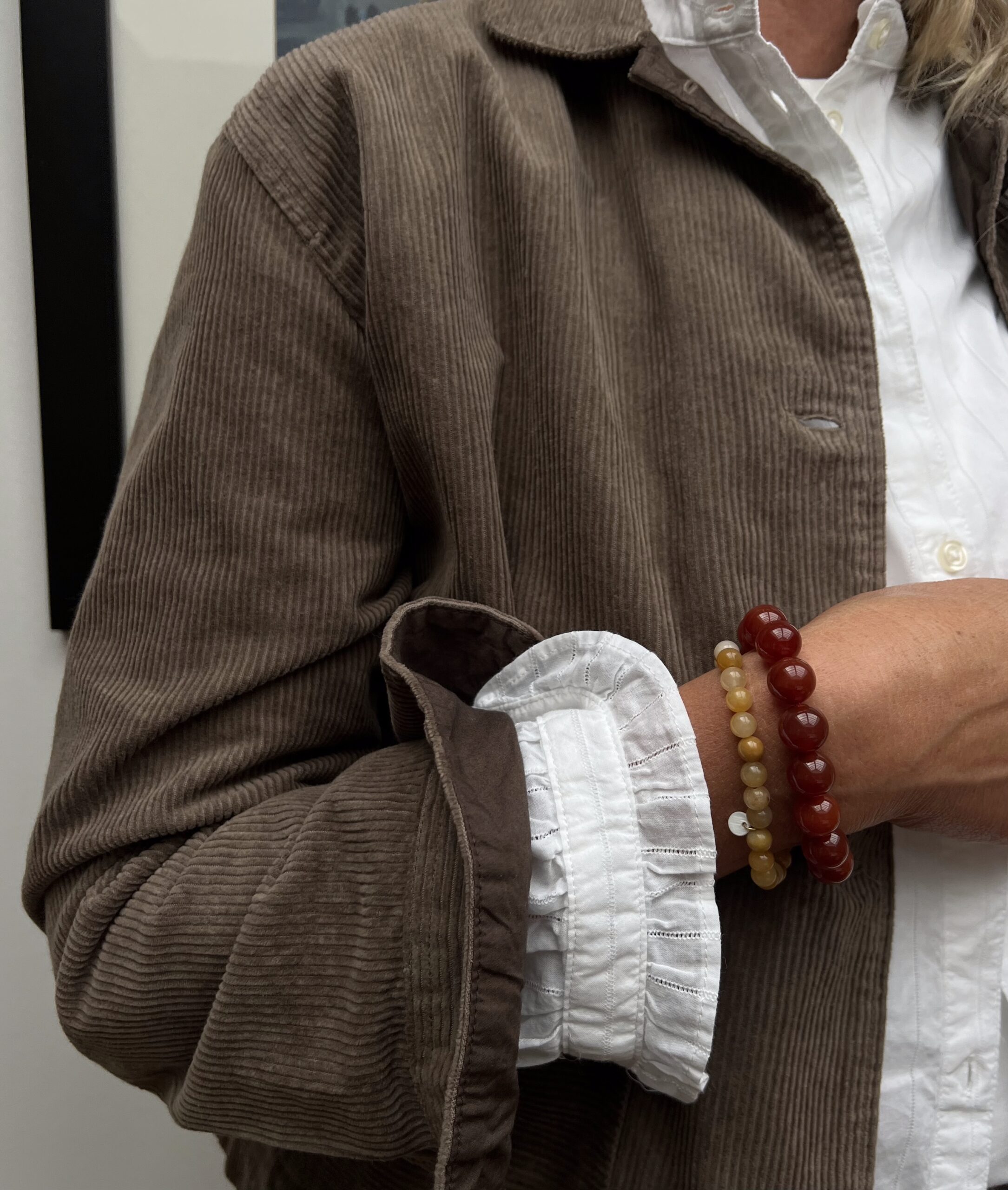 Chunky Red Jade Stretch Bracelet 12mm – Bild 3