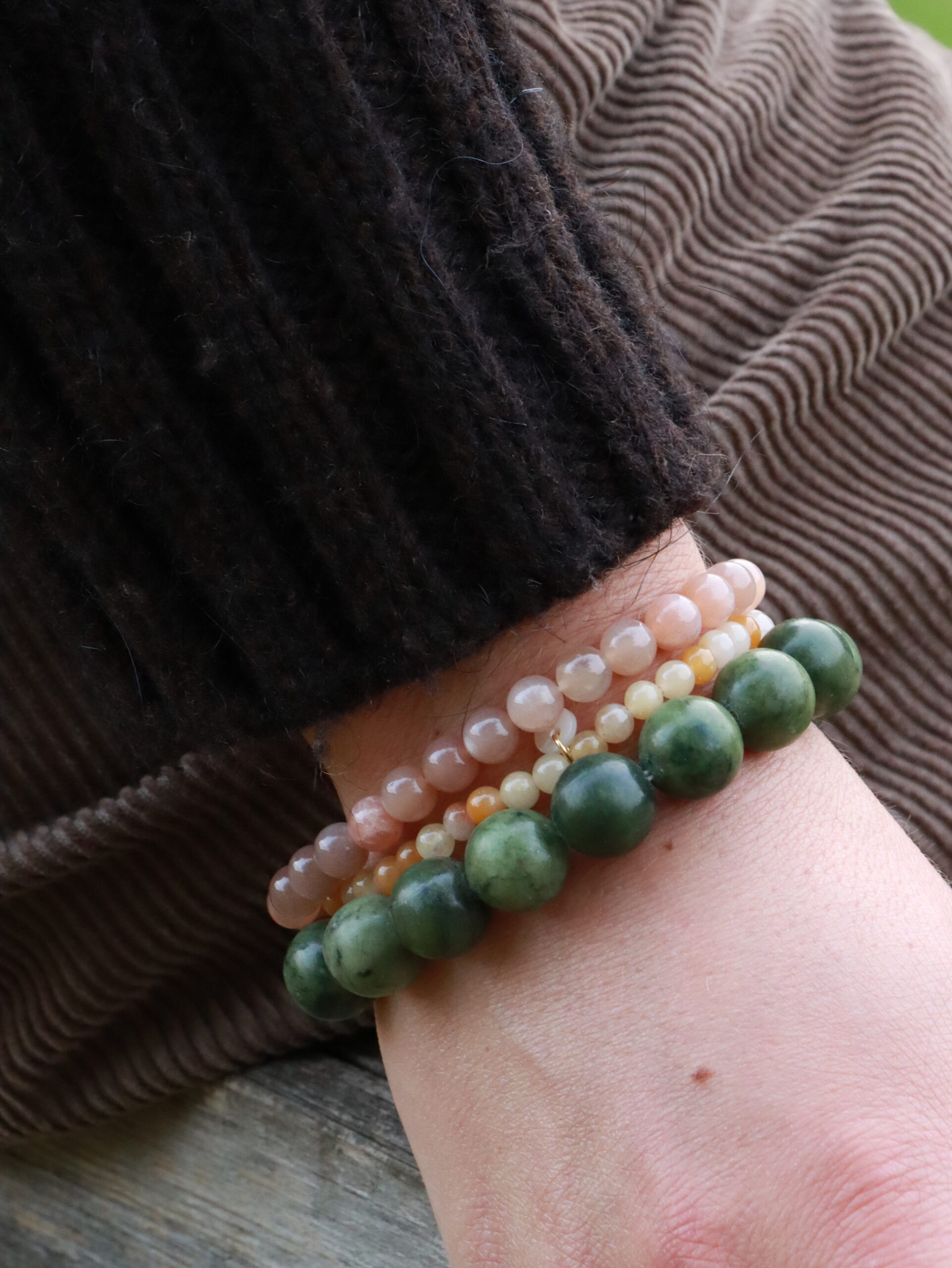Essential Rose Jade Stretch Bracelet 6mm – Bild 3