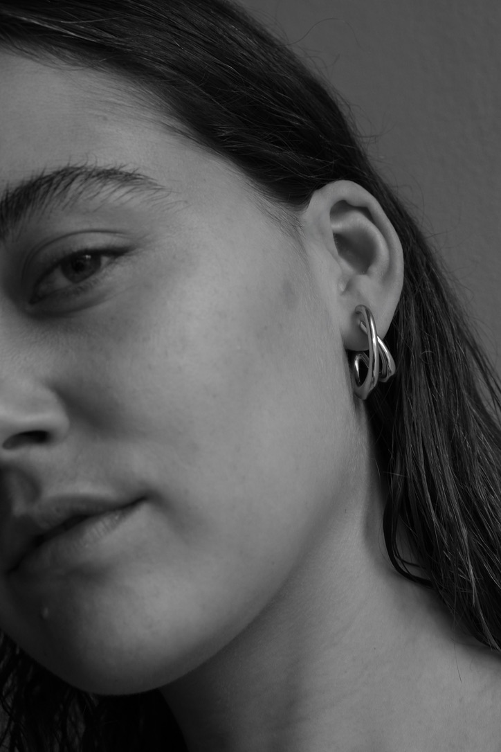 Cutted Earrings Steel – Bild 3