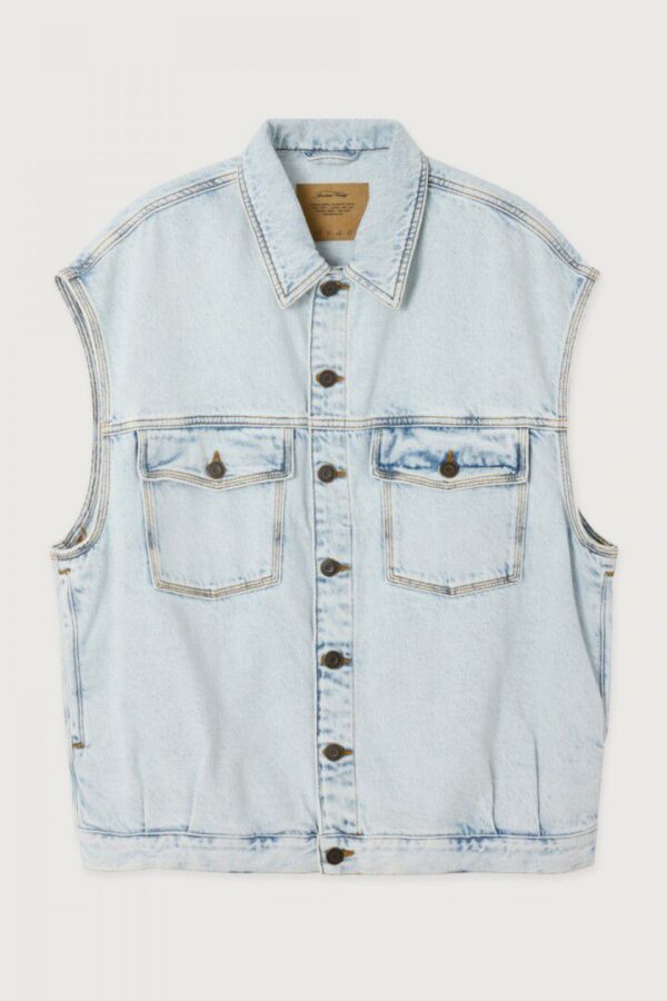 Joybird Sleeveless Jeans Vest Winter Bleach