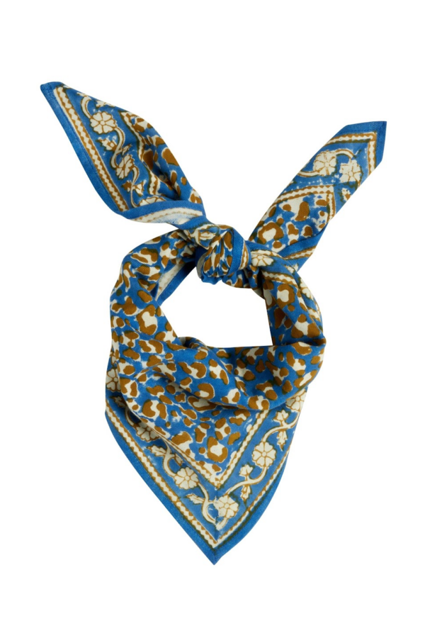 Small Scarf Leopard Blue