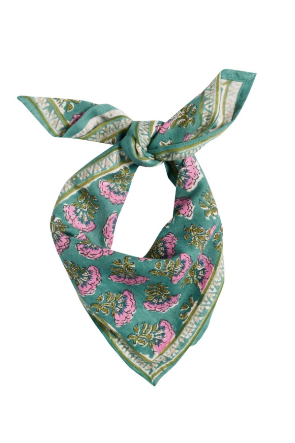 Small Scarf Namaste Green