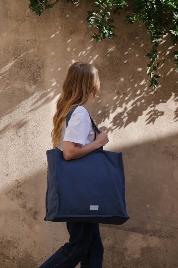 Large Tote Bag Storm Blue