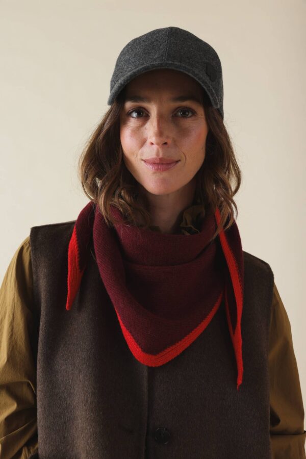 Scarf Colette Bicolor Bordeaux/Red